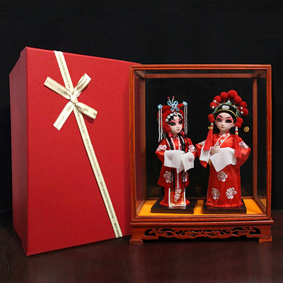 北京绢人娃娃京剧人物摆件中国特色礼品送老外工艺U品外事出国礼