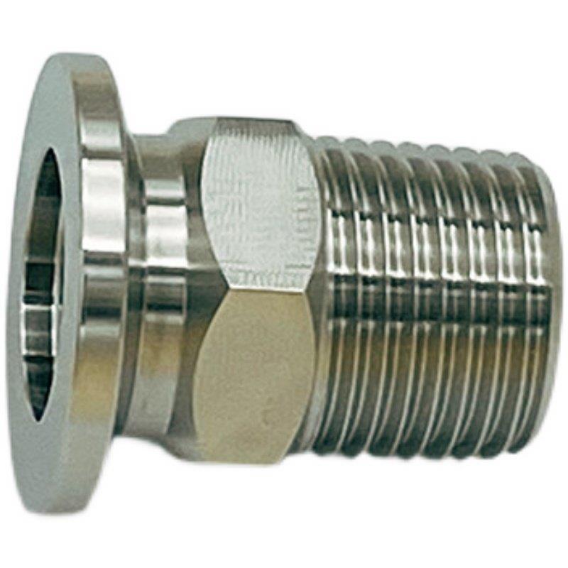 KF50真空转接外丝接头304不锈钢六角卡箍夹头16法兰40管件25螺纹1