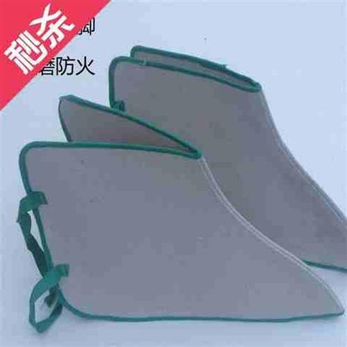 帆布电焊护脚f盖焊工防护脚套防火防飞溅耐磨隔热焊接鞋套