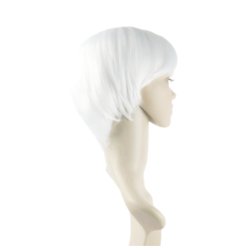 Mens Wigs Short Hair Plastic Human Head Model Wigs Real Mat