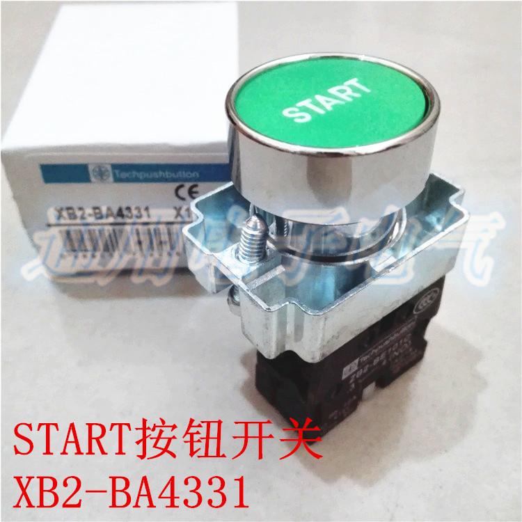 带START功能按钮开关 XB2-BA4331 复位符号 绿色启动按钮  一常开