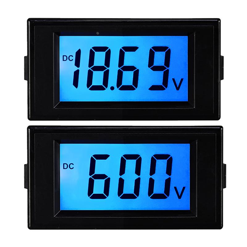 0-12V24V120V600V直流数显电压表表液晶显示8-12V隔离供电D69-30