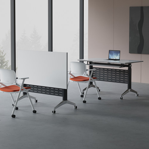 高端折叠培训桌椅组合多功能移动