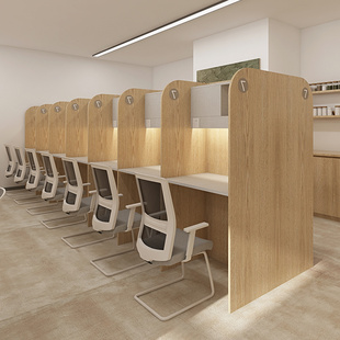 ai自习室隔断桌椅封闭沉浸式大学生网红共享智习付费考研学习桌子