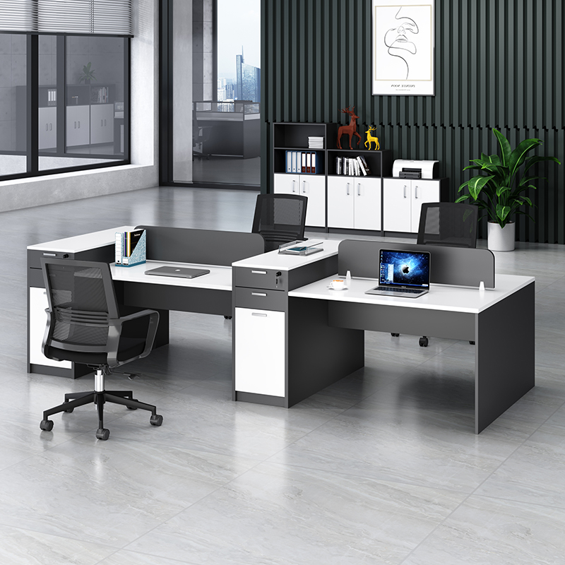 屏风工位带柜公司面对面2/4人工作卡位办公室办公桌子员工组合桌