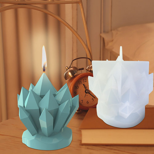 极速Iceberg shape Flower cluster candle silicone mold Europe