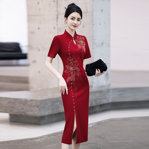 好货高端喜妈妈旗袍2025新款端庄大气高贵喜婆婆婚宴装礼服结婚喜