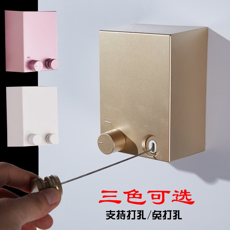 好货室内加粗钢丝绳 浴室阳台可收缩隐形挂衣绳 酒店防滑不生锈晾