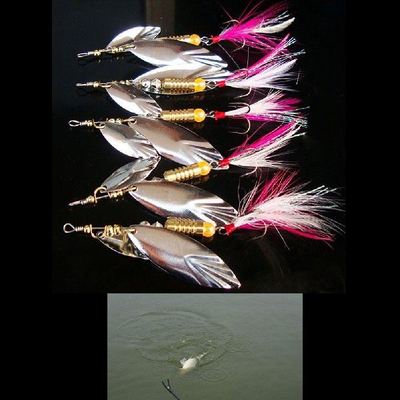 5.5g Bead colors random Spinners lure box For Perch Salmon