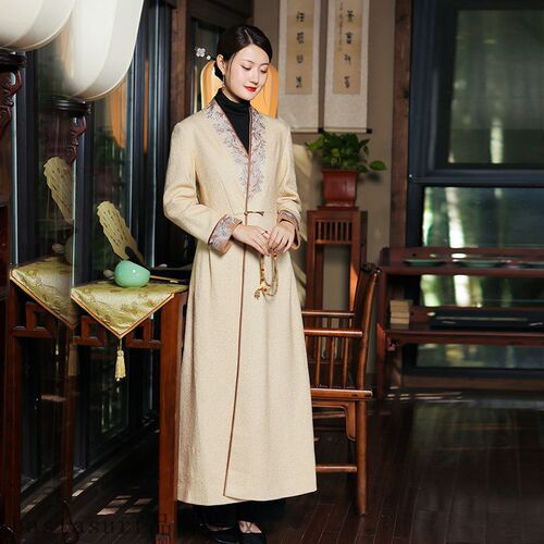 好货Qinian autumn and winter slim fit wool national style re