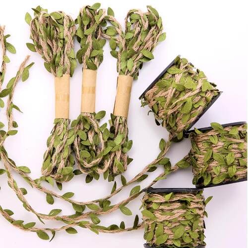 极速【手工】树叶叶子丝带 礼品鲜花手账DIY包装花边织带装饰清新