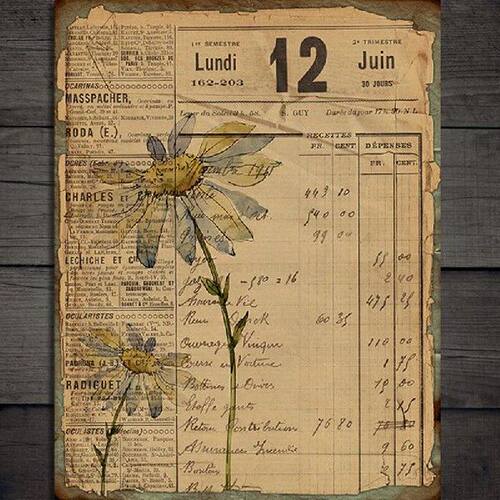 好货14x19cm 1PC Random Vintage Plants Pattern Background