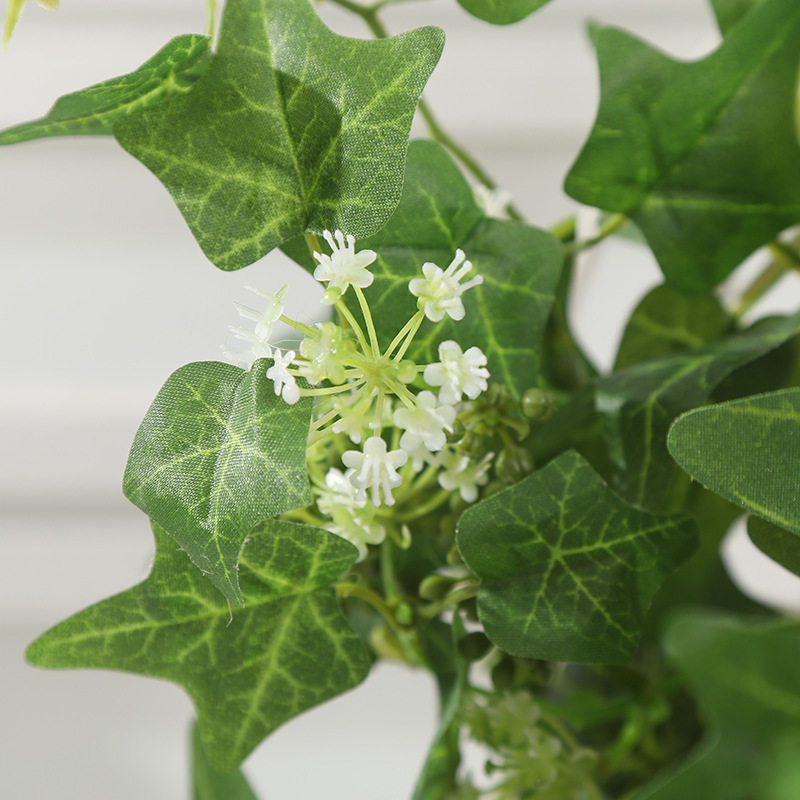 极速仿真藤条 带花地瓜叶仿真植物墙装饰 常春藤吊顶壁挂绿植厂家