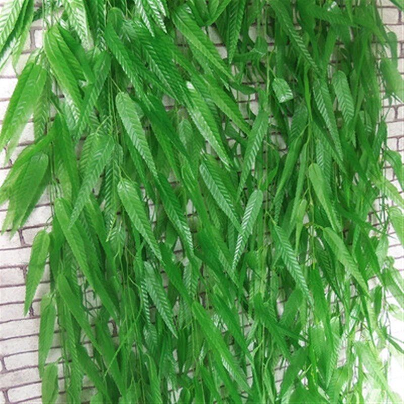 极速装饰藤条柳叶竹叶树叶假花藤蔓花藤柳藤装饰柳叶柳条仿真仿真