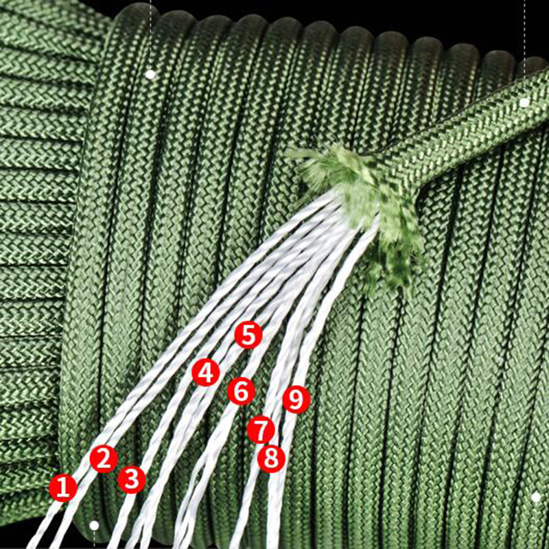 极速4 Size Dia.4mm 9 stand Cores Paracord for Survival Parac