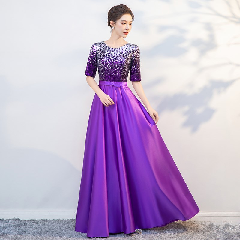 好货2025新款大合唱团演出服女成人主持指挥舞台表演服晚礼服宴会