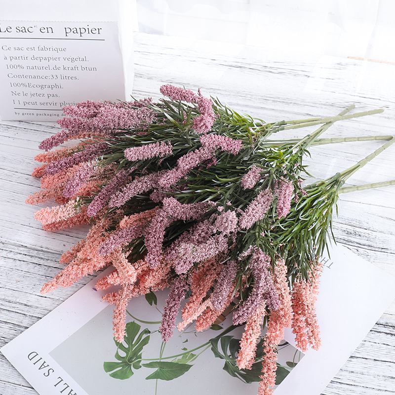 Beautiful Artificial Lavender Flowers Foam Wheat Artificial