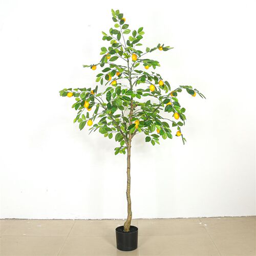 极速北欧风仿真绿植柠檬树盆栽摆件室内客厅装饰假植物盆景假树仿