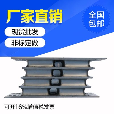 圆锥破碎机减震器减震弹簧钢板剪切夹层橡胶减震板簧压路机减震器