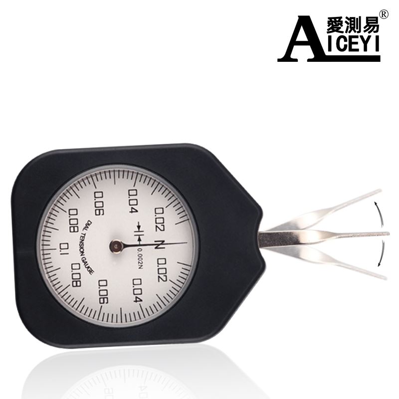 。爱测易可携式高精度指针式张力计拉压测力计机械张力测试仪测克