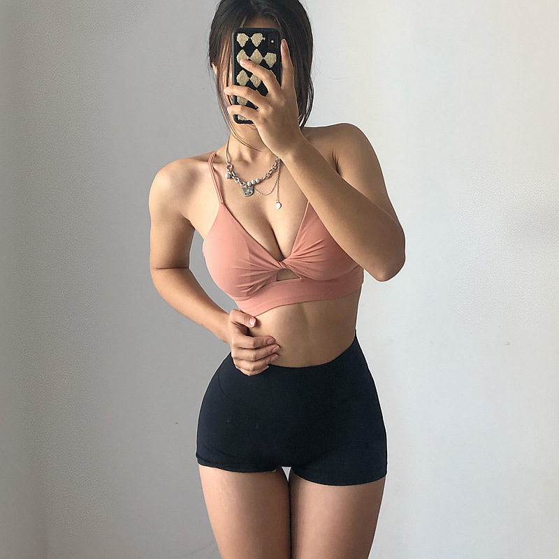 极速麻花性感显胸大运动跑步速干舞蹈聚拢文胸瑜伽美背健身背心外