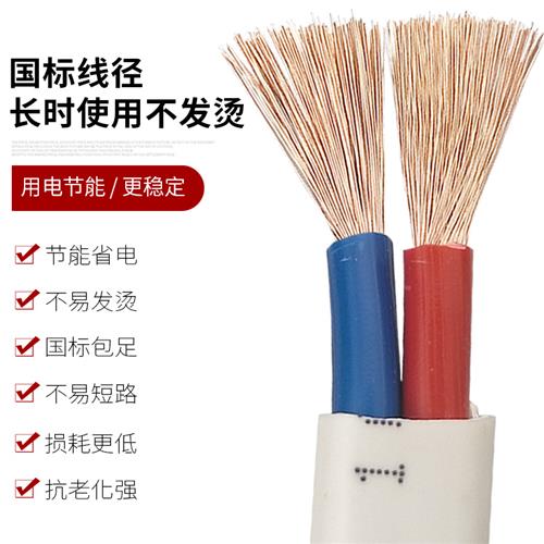好货2芯电线软线护套线国标2.546平方户外防冻防水电缆线家用电源