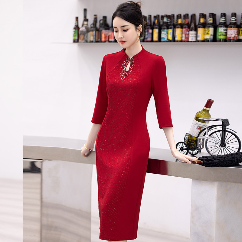 好货秋冬妈妈婚宴礼服喜婆婆装丈母娘旗袍2025新款结婚喜服参加婚