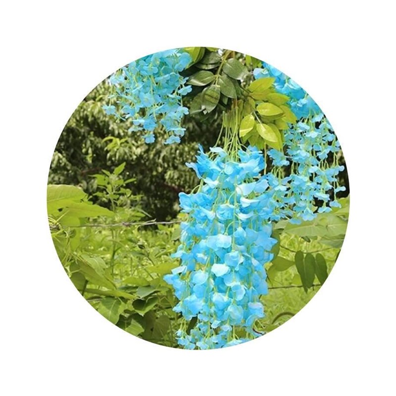 极速创意仿真紫藤花缠绕装饰花植物花束加密吊兰花串假花房顶绣球