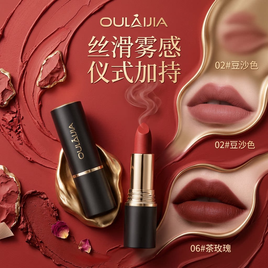 欧莱加不沾杯口红防水持久哑光图片