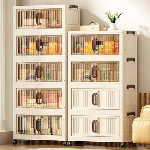 45-85多层免安装收纳柜简易折叠客厅储物柜卧室儿童衣服整理柜子