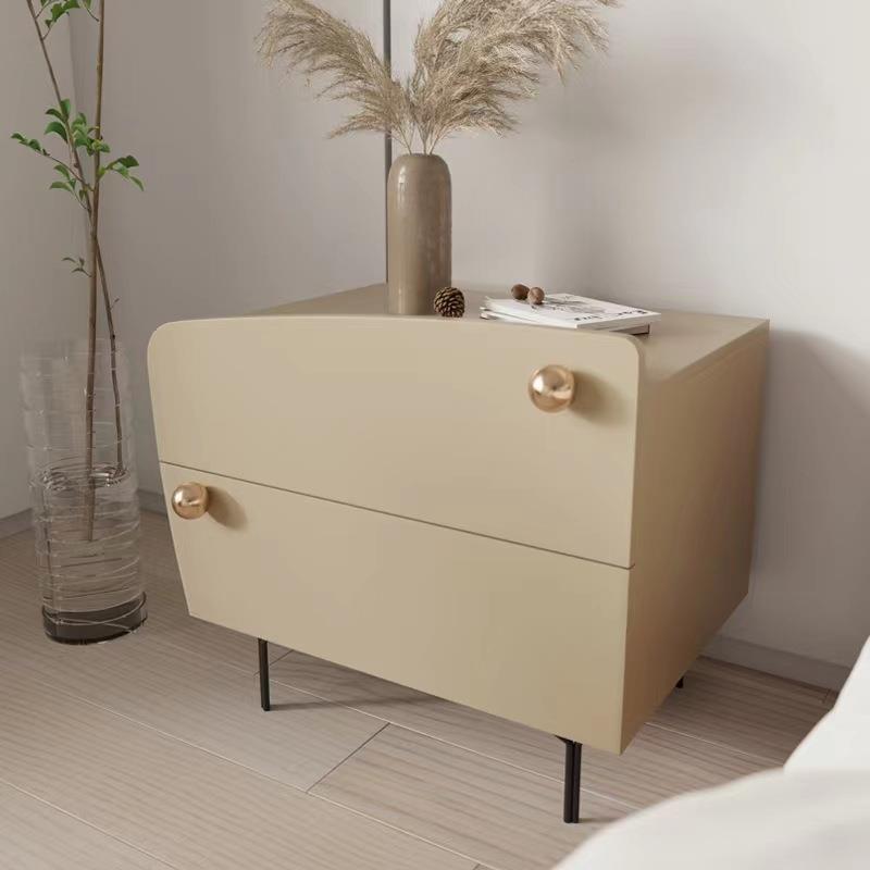 奶油风床头柜异形现代简约卧室收纳柜意式极简床边创意床头储物柜