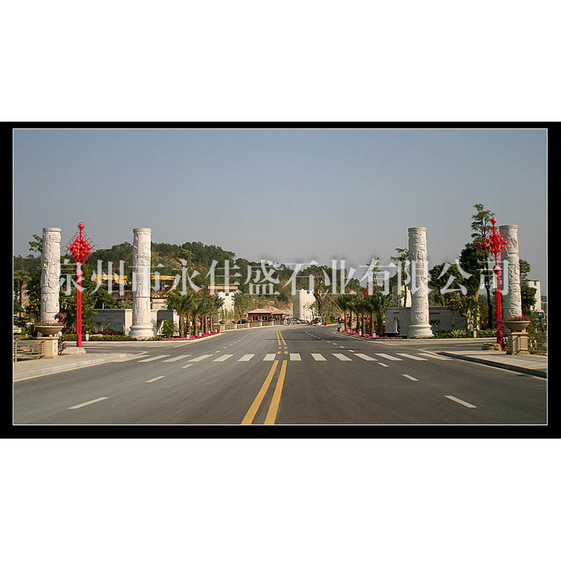 大型石雕文化柱华表柱图腾柱12生肖文化柱园林广场华表雕刻盘龙柱