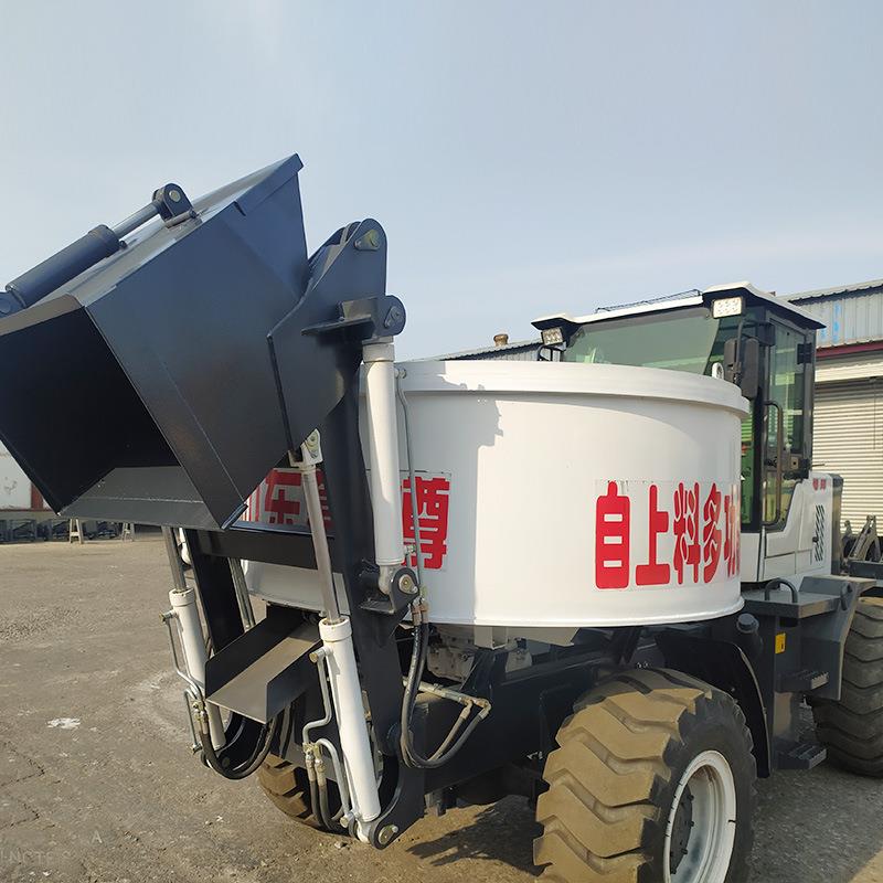朝天锅2000型立式平口小型砂浆水泥搅拌机混凝土搅拌车建筑工地用