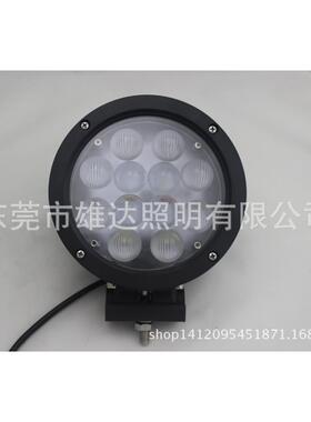 4D新款黑色圆形led工作灯60W越野车顶灯改装灯叉车辅助灯