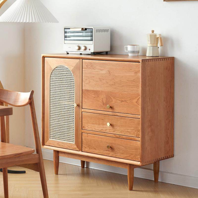 北欧实木餐边柜小户型家用厨房碗柜餐厅客厅多功能藤编柜茶水柜,鲜花速递/花卉仿真/绿植园艺,割草机/草坪机,淘宝优惠券,粉丝福利购,淘宝优惠卷