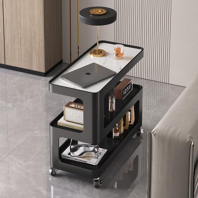 岩板沙发边几客厅轻奢可移动边柜现代简约铁艺置物架小桌子小茶几