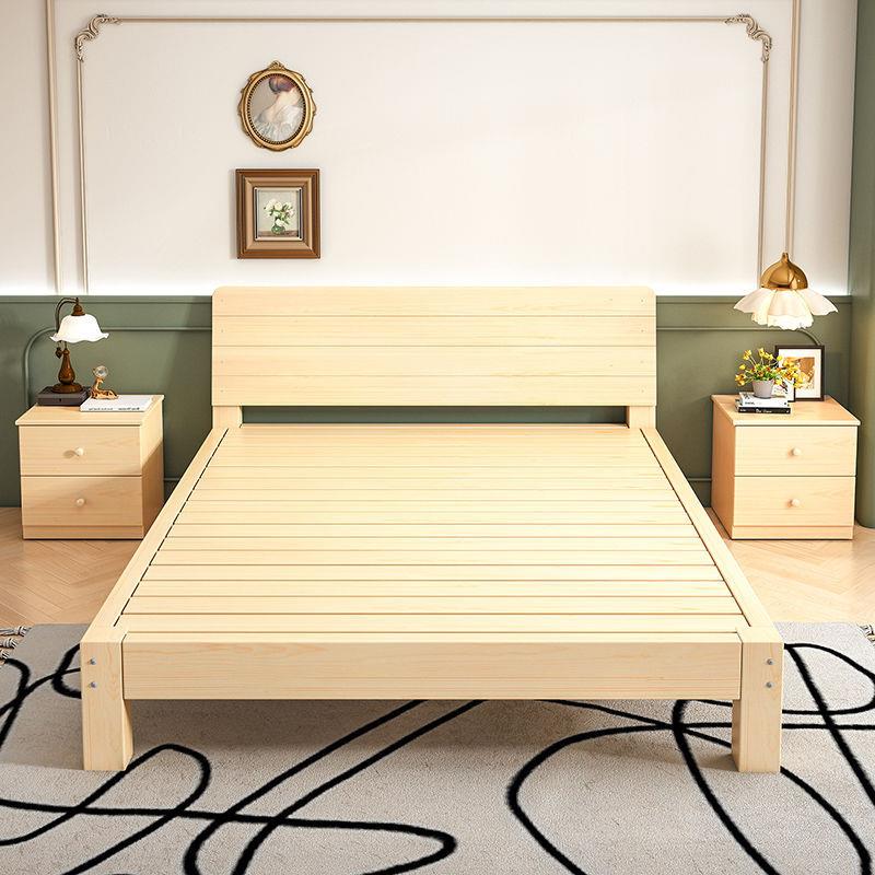 家用简易木板床1m床出租屋床实木床2米双人1.8米大床单人床1.5米
