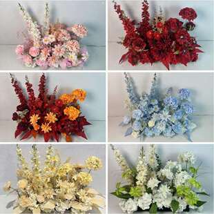 新款婚庆花地排花排排花求婚婚礼花艺大款成品装饰T台引路花