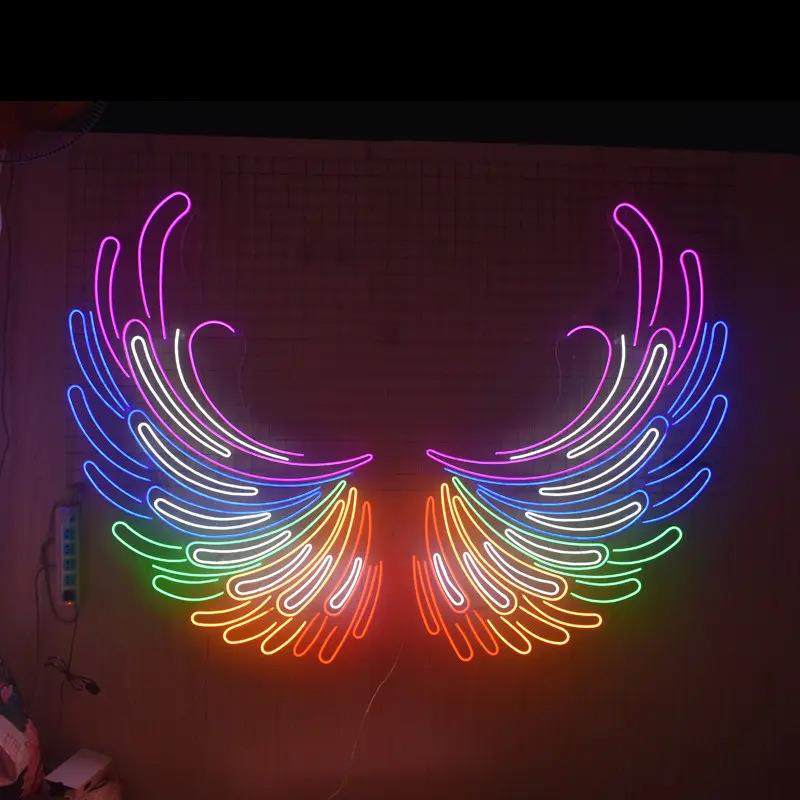 天使翅膀霓虹灯亚克力LED发光装饰灯Angel'swings网红墙造型灯牌,电子/电工,接线端子,淘宝优惠券,粉丝福利购,淘宝优惠卷