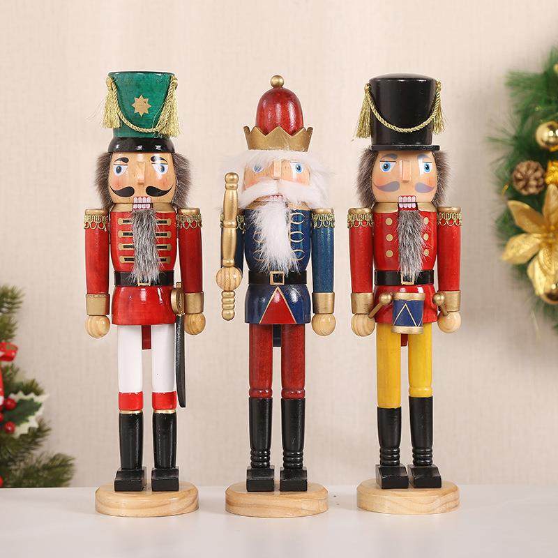 夸境2020新款木质圣诞装饰品38CM胡桃夹子木头人桌面装饰摆件,基础建材,脚轮/万向轮,淘宝优惠券,粉丝福利购,淘宝优惠卷