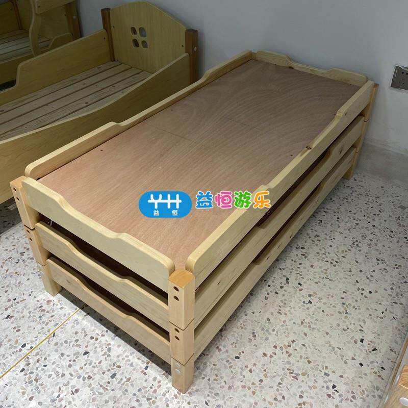 幼儿园休息木质叠叠床午睡小床儿童加厚加厚午休床早教扶手木板床