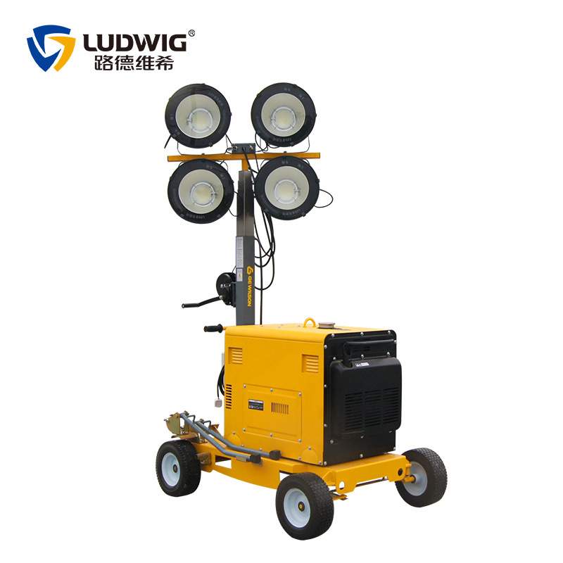 400W瓦LED推车移动照明灯塔车柴油发电机组替换1KW金卤灯