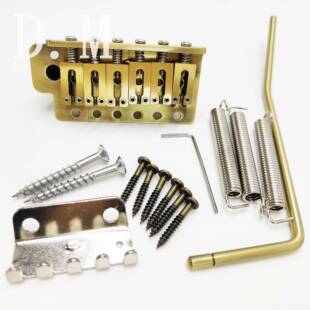 高档纯铜制六点式琴桥电吉他琴桥下驹电吉他ST电吉他全铜单摇琴桥