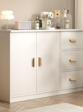 家用餐边柜奶油风茶水柜现代多功能橱柜客厅柜子储物柜厨房靠墙柜