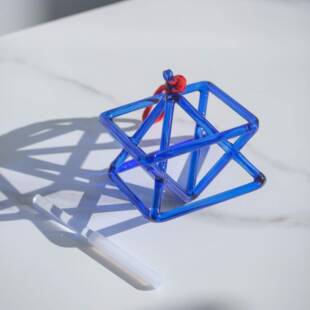 靛色摩卡巴梅尔卡巴水晶金字塔石英瑜伽