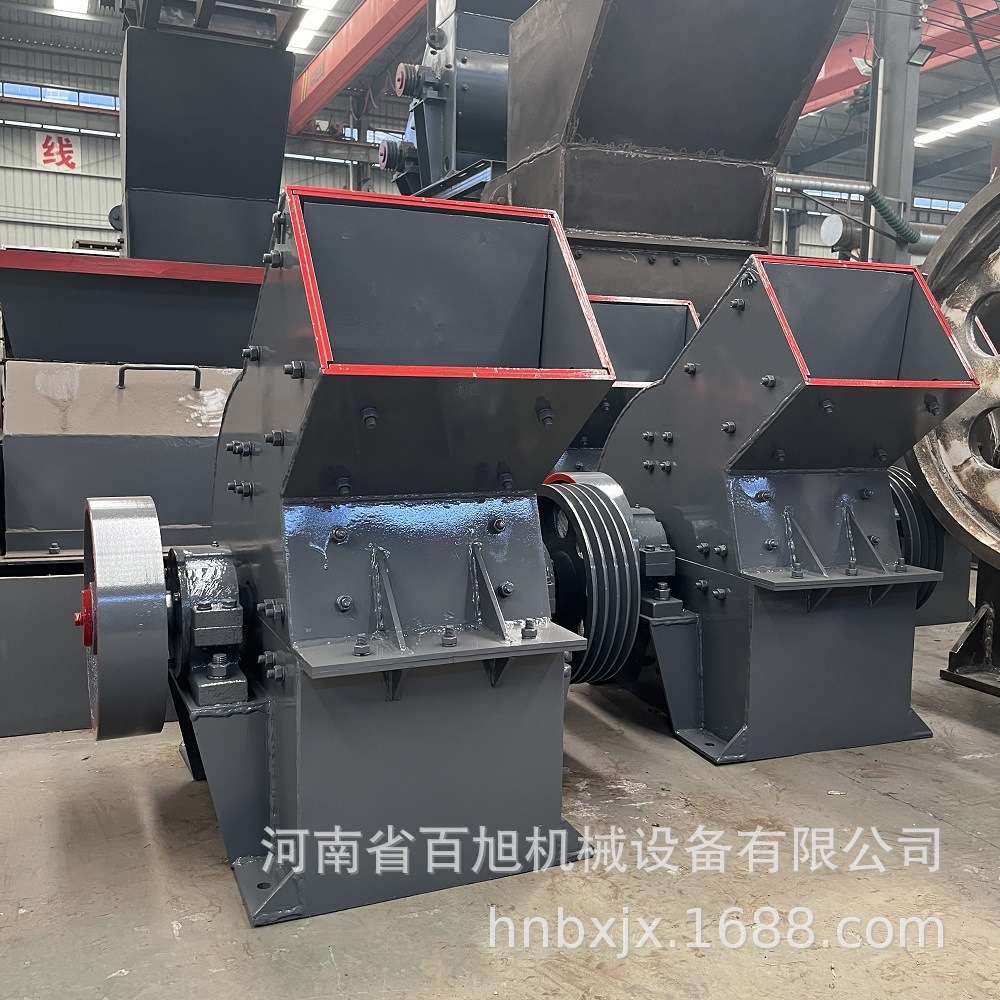 PC-300*400型号锤式破碎机油电两用混凝土砖块制砂机配出料输送带