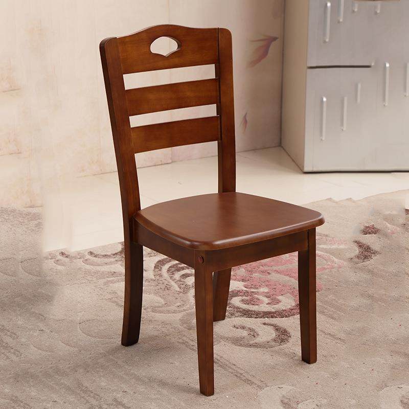 实木餐椅家用简约白色靠背全橡木椅子凳子酒店餐厅餐桌椅