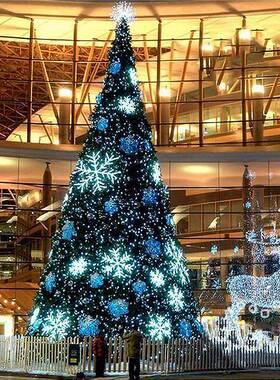 新款户外仿真圣诞树钢结构框架pvc松针加密美陈道具工艺品摆件