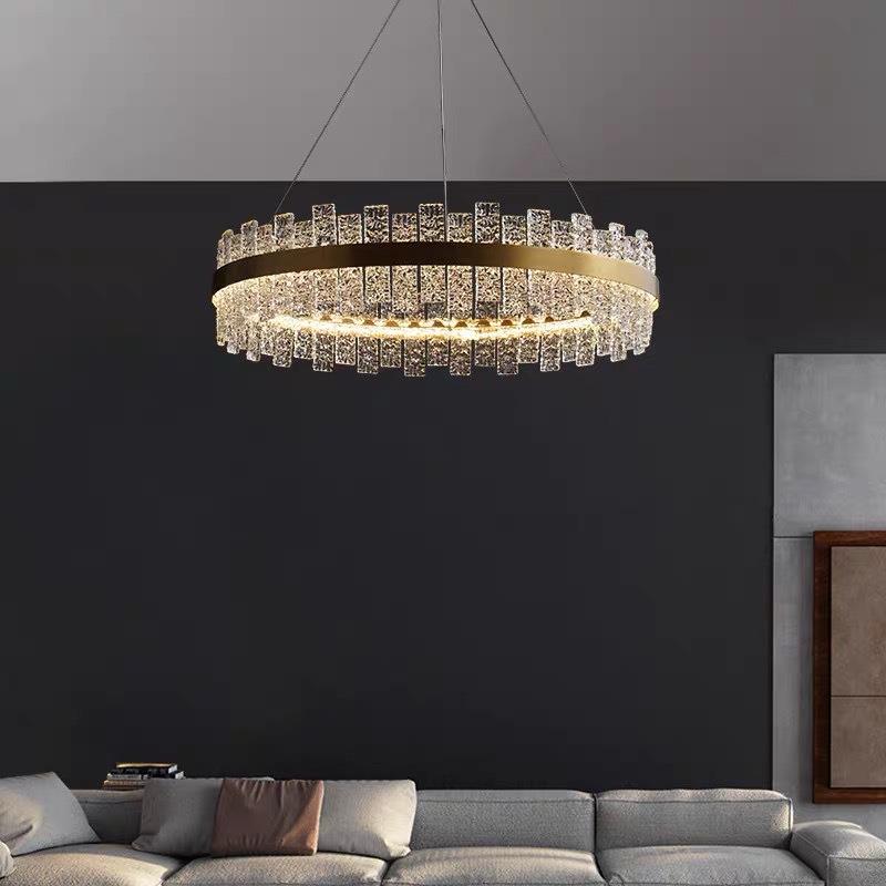 后现代轻奢吊灯不锈钢玻璃餐厅卧室灯简约led客厅灯室内样板房灯