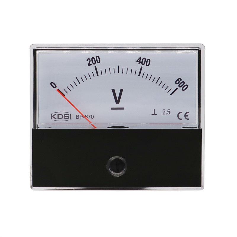 KDSI指针式机械电压测量表头BP-670DC600V出口型电压表